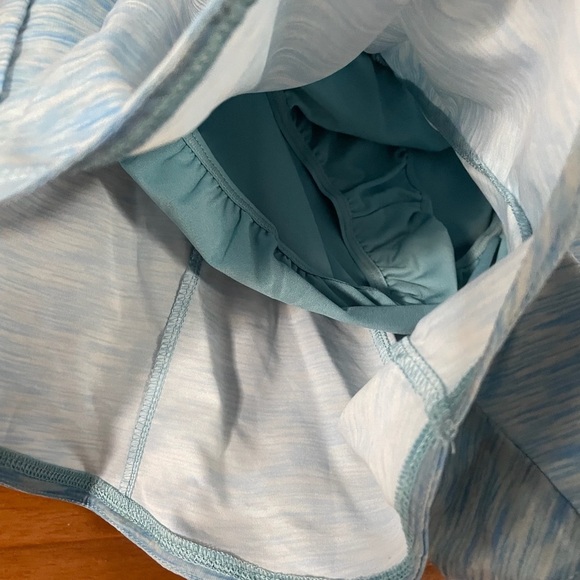 Nike Women’s One Dri-Fit Mid-Rise 3” Brief Lined Blue SpaceDye Shorts Sz S NWT - Picture 4 of 8